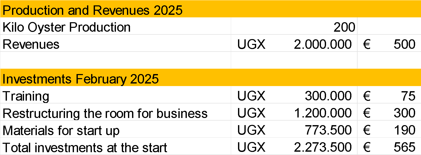 2. Production and Investment Plan (Jan. 2025)